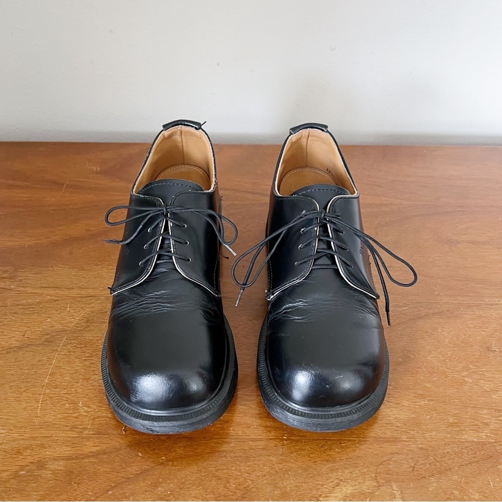 Dr Martens Vintage 8461 Oxford Gibson Black Leather Square Toe Platform Mie View 3